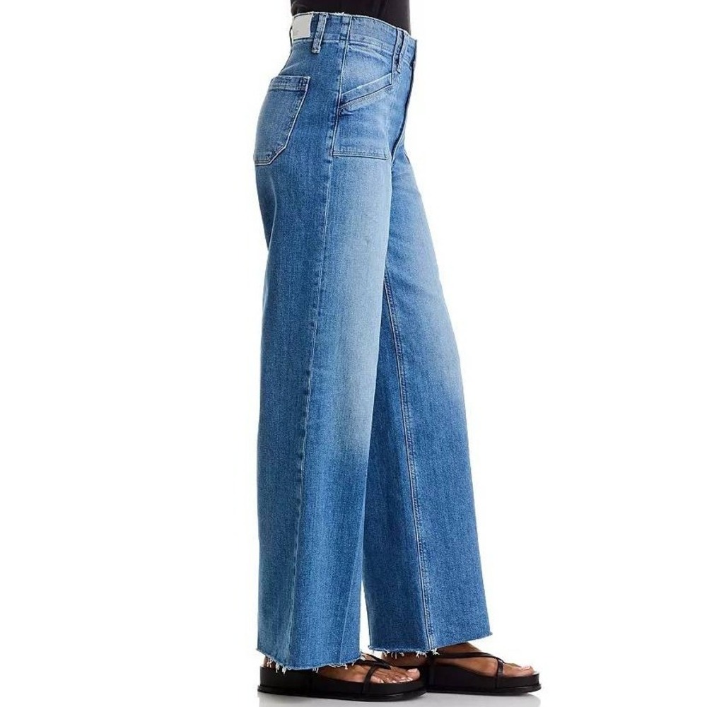 NEW Paige Anessa 31" High Rise Wide Leg Jeans in Viva Size 28 - Picture 3 of 15